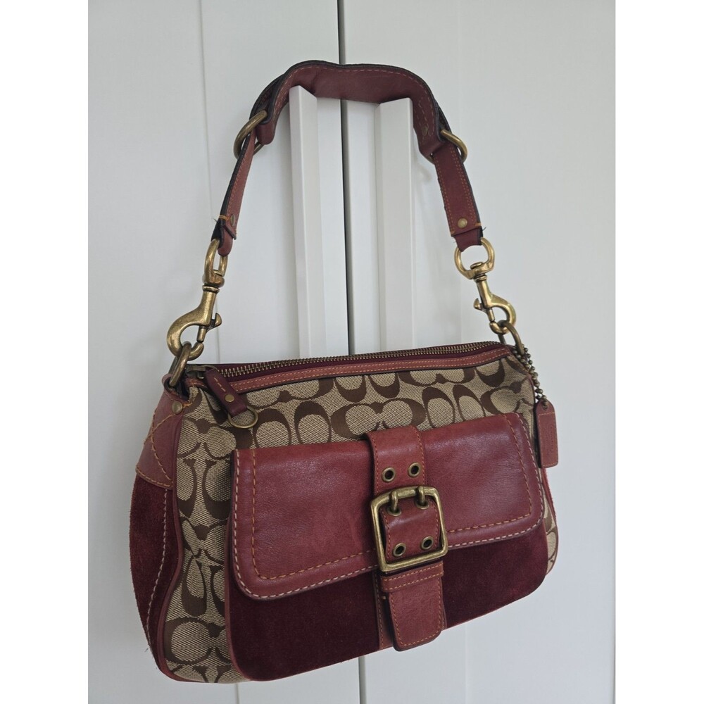 Coach Vintage Y2K Soho Signature Suede Shoulder Bag 7… - Gem